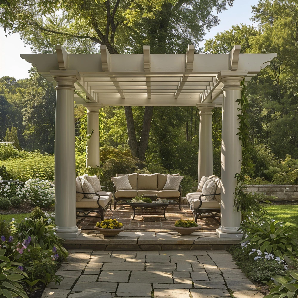 Stamped concrete patio construction by Patios Dallas in Dallas TX with reinforced rebar foundation and clean formwork